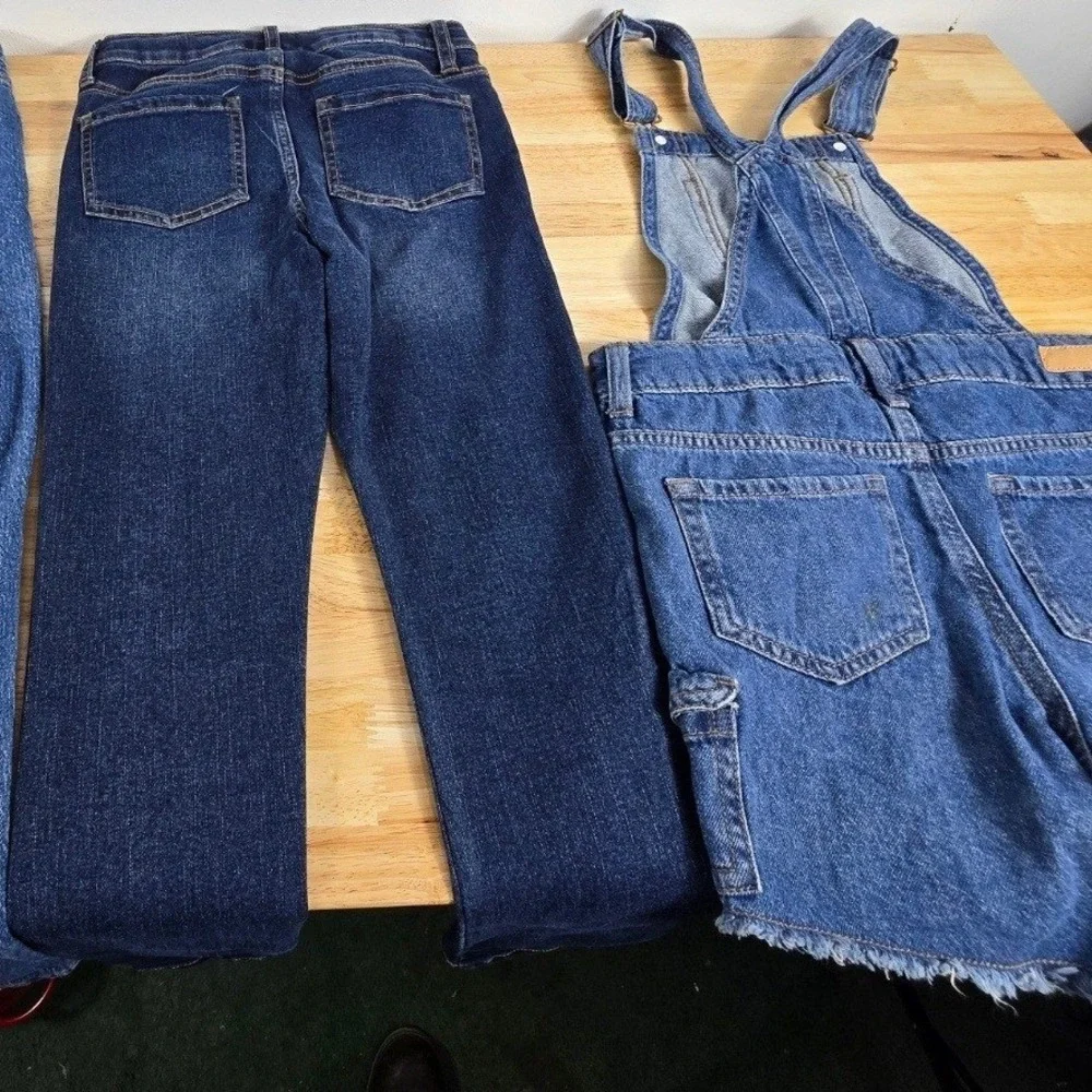 Girls Size 10 Denim Bundle – 3 Pieces – Cat & Jack + Justice – Trendy Y2K Styles